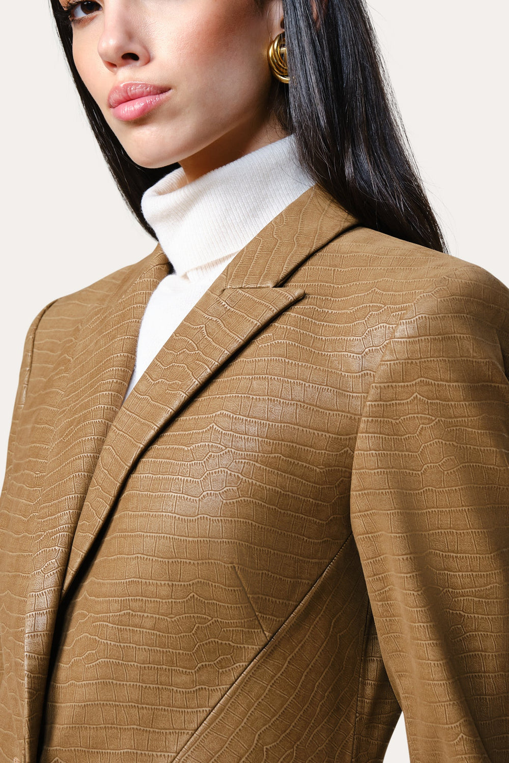 Crocodile Panel Blazer