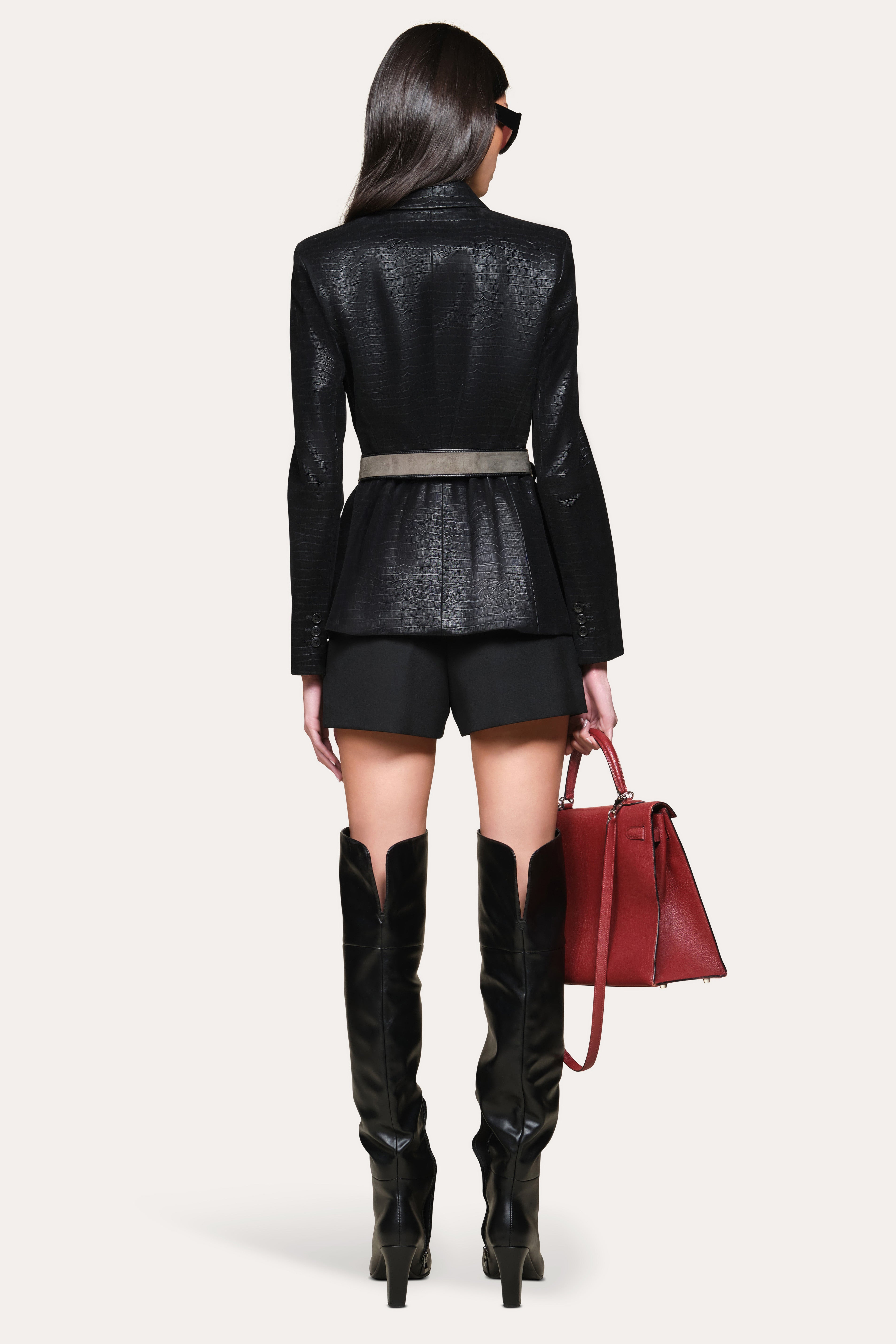 Crocodile Panel Blazer