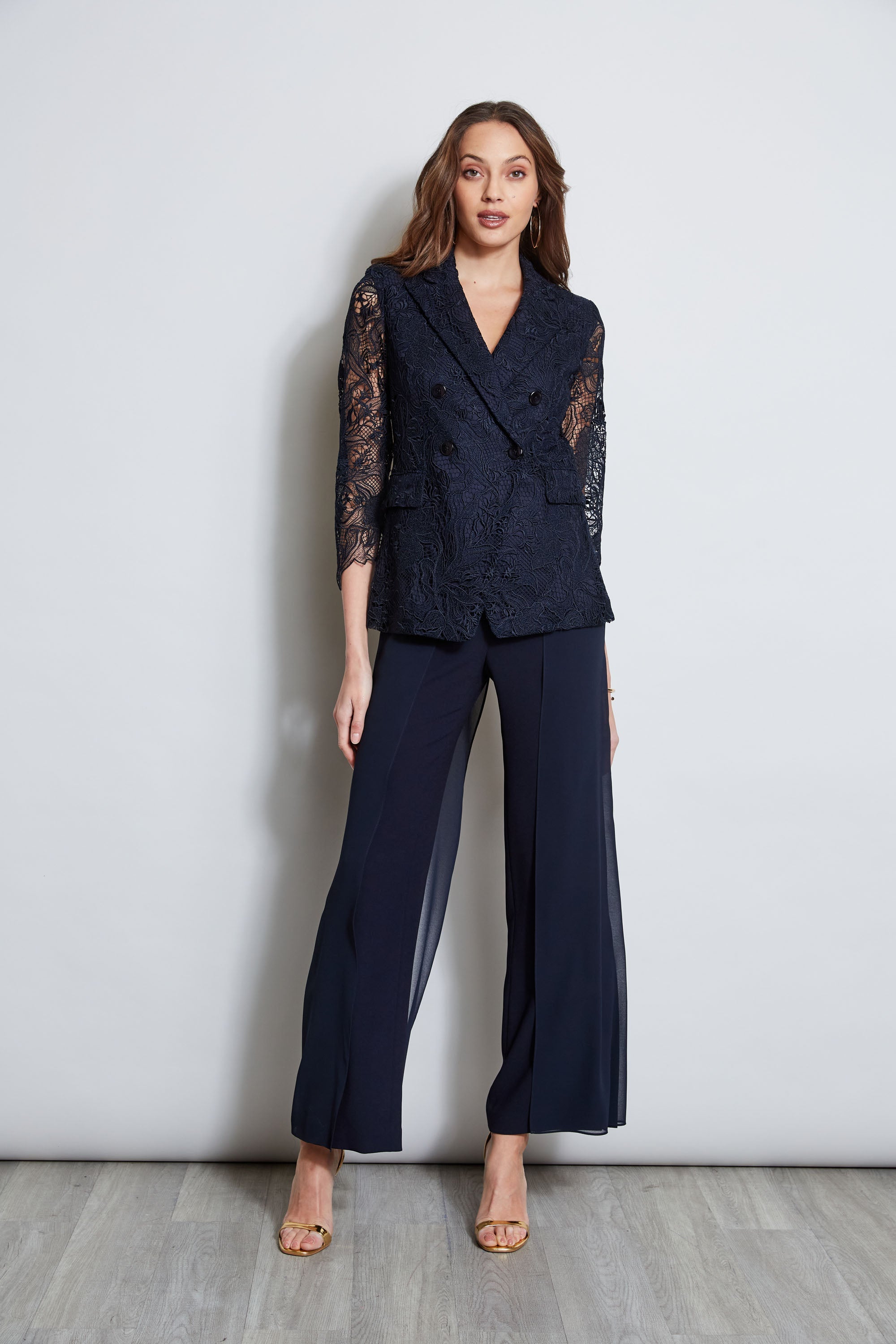 Double Breasted Lace Blazer