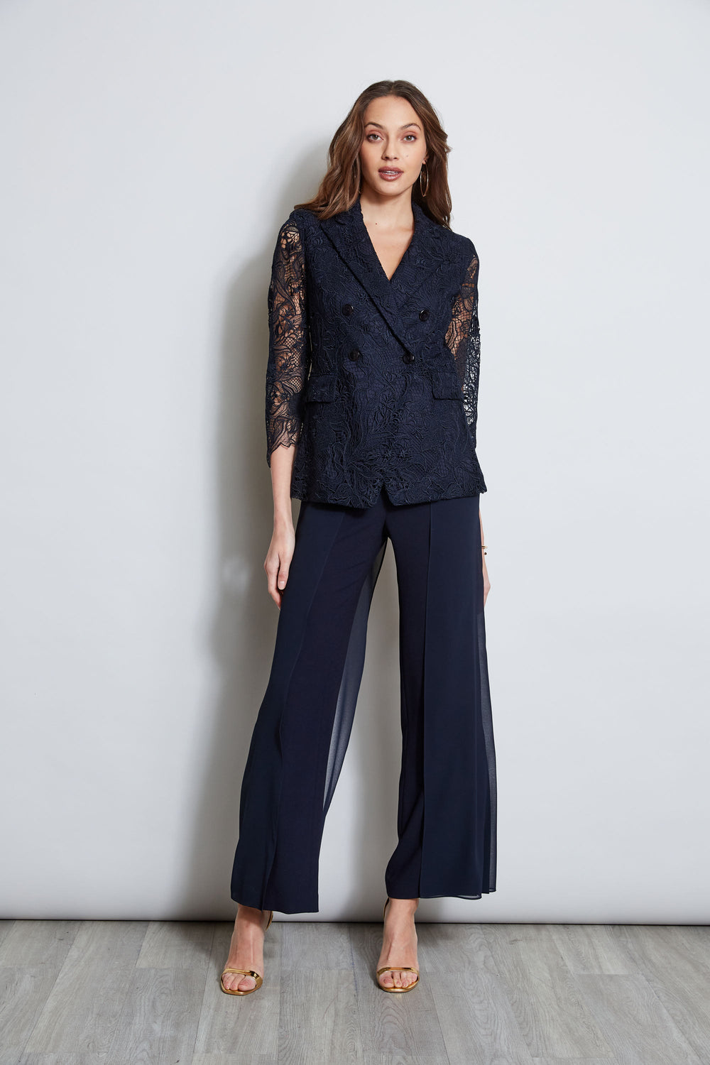 Double Breasted Lace Blazer