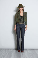 Boucle Tweed Cropped Jacket