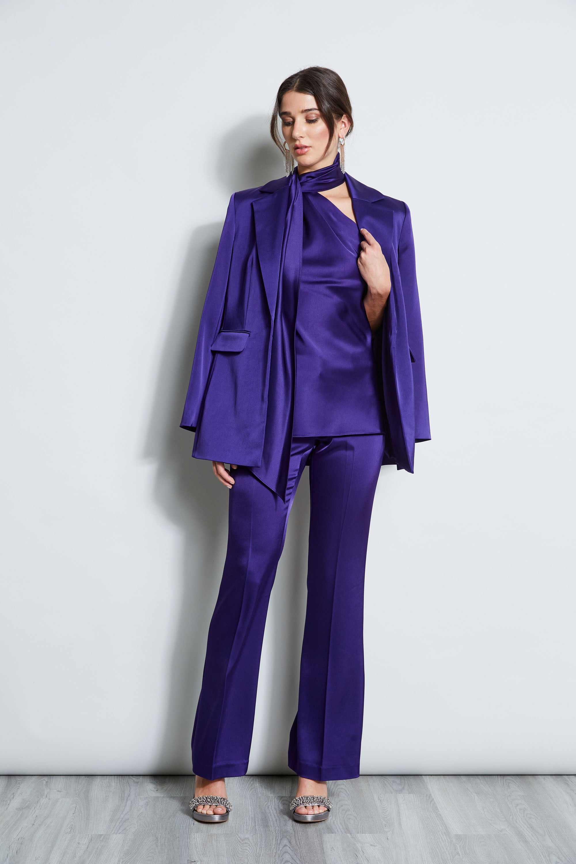 Satin Boyfriend Blazer