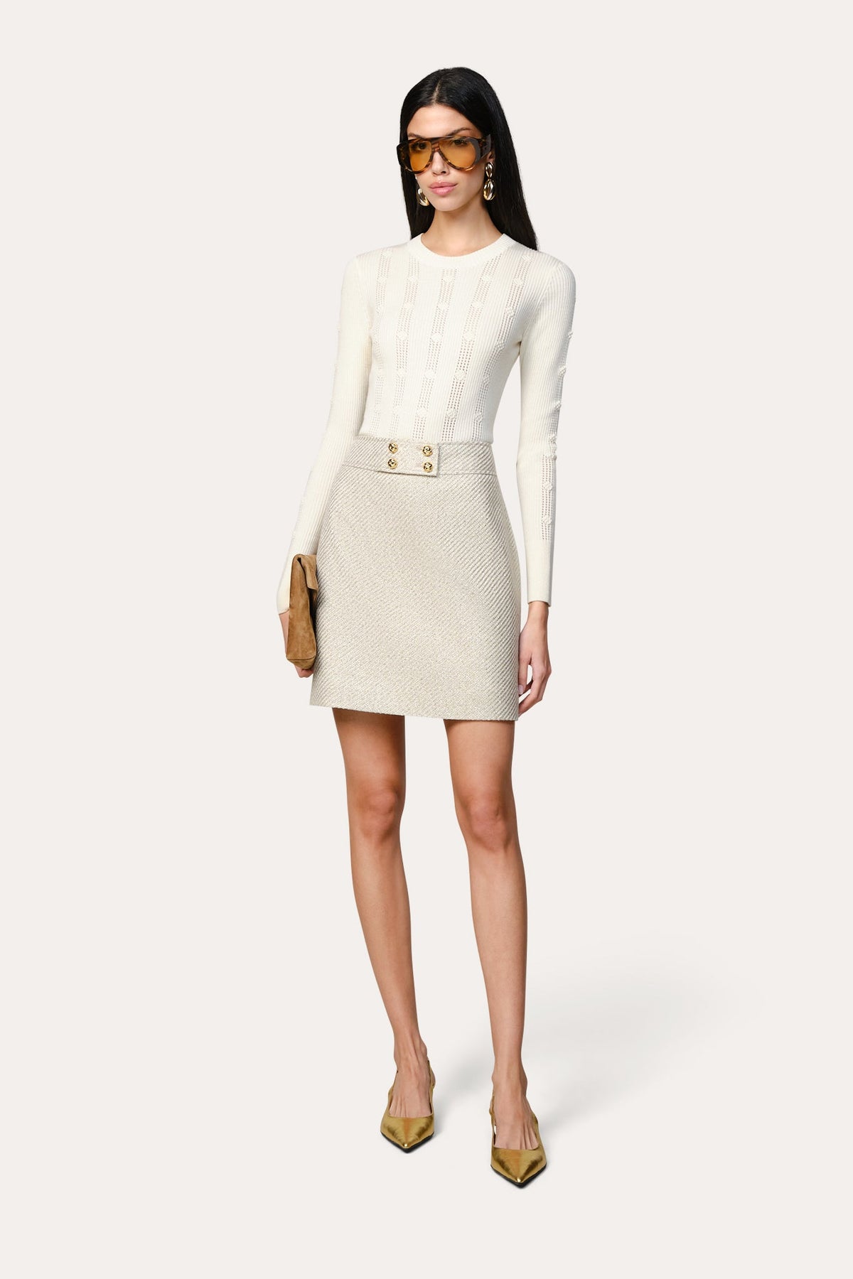 Tweed Lurex Skirt
