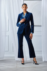 Cotton Velvet Flare Pant