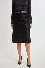 Croc Midi Skirt